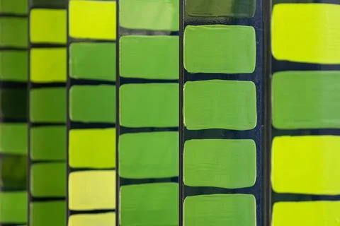 Abstract Green Geometric Pattern Background with Repeating Modern Design Stock Photos