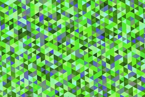 Abstract green geometric pattern with blue accents Ilustração Stock