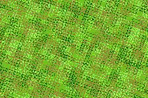 Abstract green geometric pattern with lines and squares Stock Photos