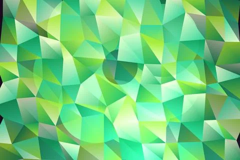 Abstract green geometric pattern with polygons and shades Stock Illustration