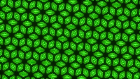 Abstract green geometric pattern with repeating hexagonal shapes and lines Stock Footage 347584903