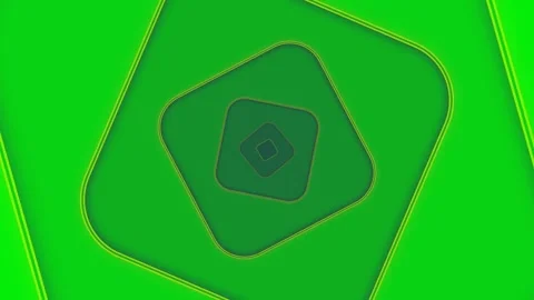 Abstract green geometric pattern with rounded square tunnel visual effect Stock Footage 341824614