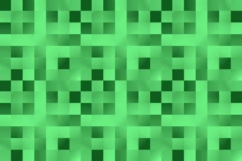 Abstract green geometric pattern with square shapes in artistic background 库存照片