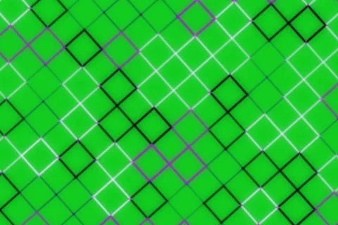 Abstract green geometric pattern with squares and lines 库存插图