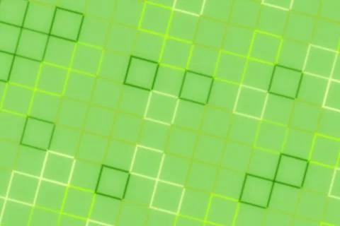 Abstract green geometric pattern with squares and lines Stock Illustration