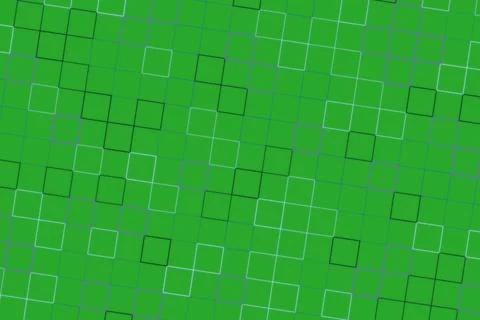 Abstract green geometric pattern with squares and lines Stock Illustration