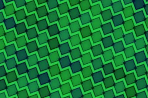 Abstract green geometric pattern with squares and lines Stock Illustration