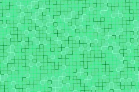 Abstract green geometric pattern with squares and lines Stock Photos