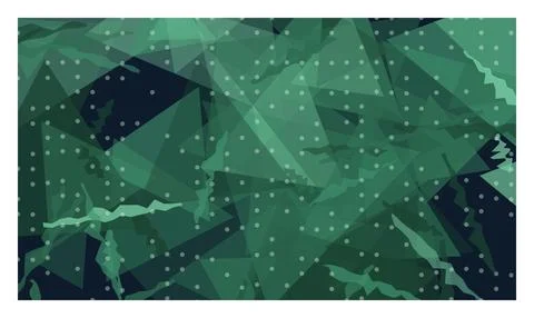 Abstract green geometric pattern with triangle shapes and dotted texture ba.. 스톡 일러스트