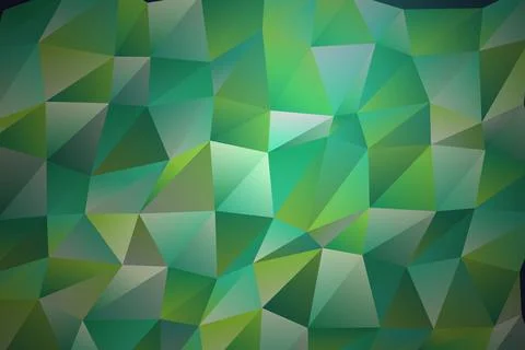 Abstract green geometric pattern with triangles and shades Stock Photos