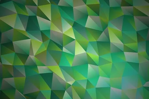 Abstract green geometric pattern with triangles and shades Stock Photos
