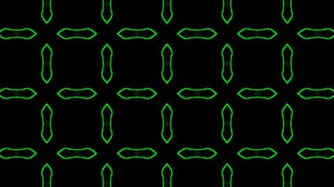 Abstract green geometric seamless pattern background. Psychedelic Colorful Ka Illustrazione stock