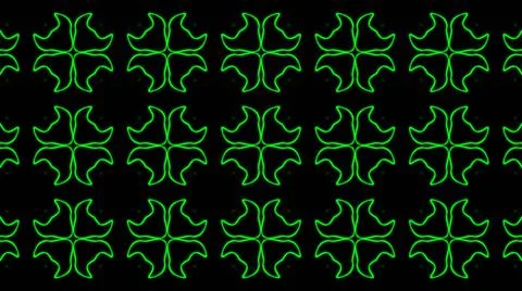 Abstract green geometric seamless pattern background. Psychedelic Colorful Ka Illustrazione stock