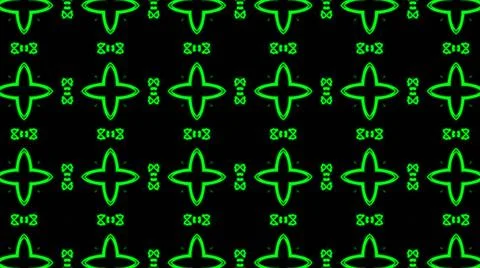 Abstract green geometric seamless pattern background. Psychedelic Colorful Ka 스톡 일러스트