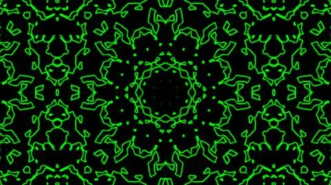 Abstract green geometric seamless pattern background. Psychedelic Colorful Ka イラスト素材