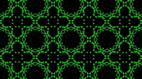 Abstract green geometric seamless pattern background. Psychedelic Colorful Ka Illustrazione stock