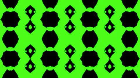 Abstract green geometric seamless pattern background. Psychedelic Colorful Ka Stock Illustration