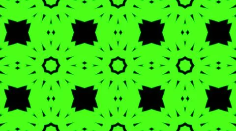 Abstract green geometric seamless pattern background. Psychedelic Colorful Ka Stock Illustration