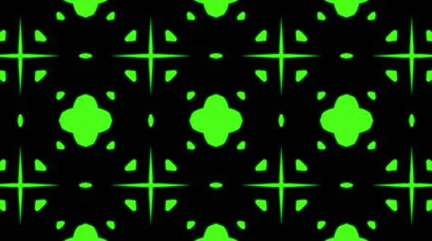 Abstract green geometric seamless pattern background. Psychedelic Colorful Ka Stock Illustration