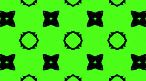 Abstract green geometric seamless pattern background. Psychedelic Colorful Ka Stock Illustration