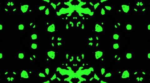 Abstract green geometric seamless pattern background. Psychedelic Colorful Ka Stock Illustration