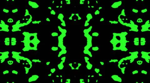 Abstract green geometric seamless pattern background. Psychedelic Colorful Ka Stock Illustration