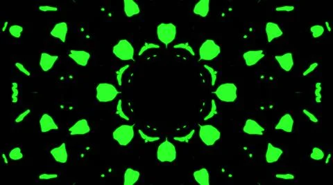 Abstract green geometric seamless pattern background. Psychedelic Colorful Ka Stock Illustration