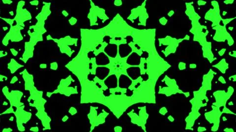 Abstract green geometric seamless pattern background. Psychedelic Colorful Ka Illustrazione stock