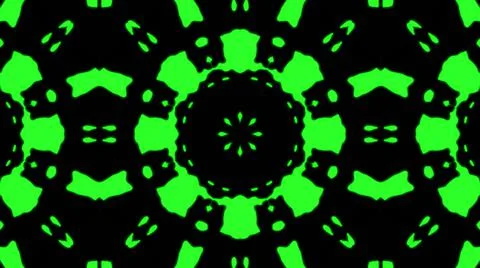 Abstract green geometric seamless pattern background. Psychedelic Colorful Ka Stock Illustration