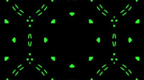 Abstract green geometric seamless pattern background. Psychedelic Colorful Ka Stock Illustration