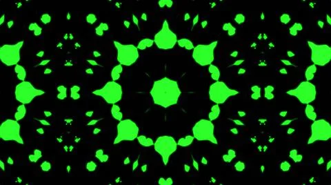 Abstract green geometric seamless pattern background. Psychedelic Colorful Ka Stock Illustration