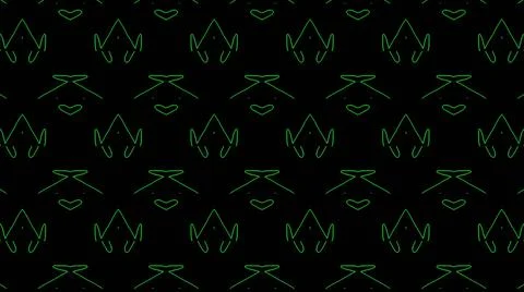 Abstract green geometric seamless pattern background. Psychedelic Colorful Ka Stock Illustration