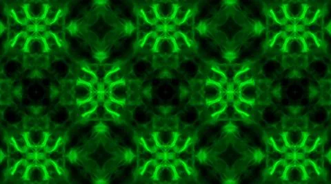 Abstract green geometric seamless pattern background. Psychedelic Colorful Ka Illustrazione stock