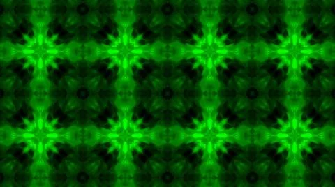 Abstract green geometric seamless pattern background. Psychedelic Colorful Ka Stock Illustration