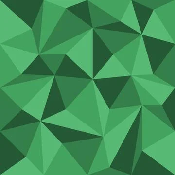 Abstract green geometric seamless pattern with triangles, vector 库存插图