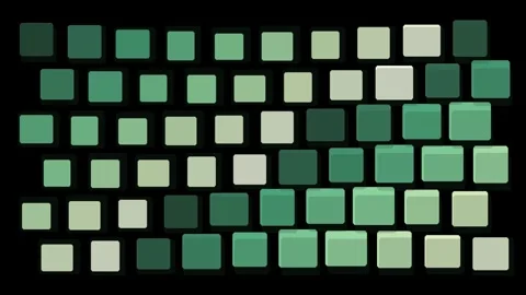 Abstract green geometric shapes pattern glowing squares motion background l.. Stock Footage 347793222