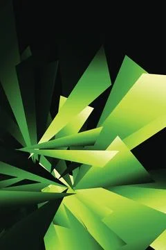 Abstract green geometric shapes with sharp edges for dynamic modern backgroun Stock-Illustration