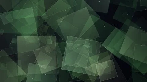 Abstract Green Geometric Squares Background Stock Illustration