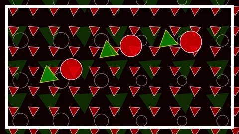 Abstract green geometric triangle pattern on black background for digital d.. Stock Footage 344640035