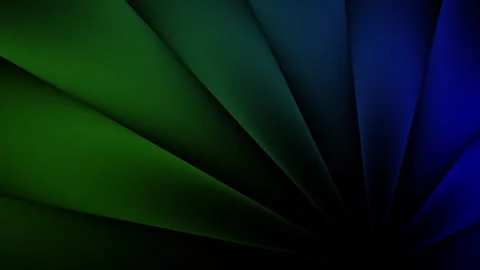 Abstract Green Geometric Wave Background with Futuristic Fractal Lines 스톡 동영상 339341352