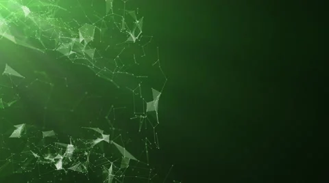 Abstract green geometry on dark background Stock Footage 66860136