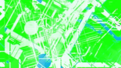 Abstract green glitch effect distortion noise video background with distortion Stock Footage 340940453