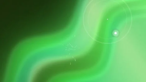 Abstract Green Glowing Aurora Waves and Sparkles Stock Footage 328557456