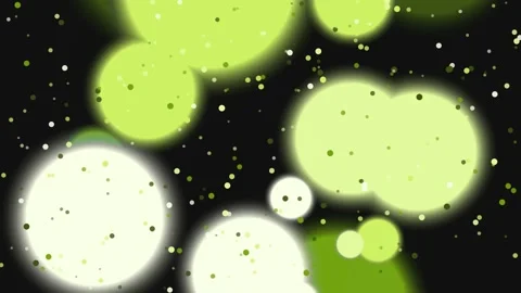 Abstract Green Glowing Bokeh Orbs and Particles Stock Footage 337516126