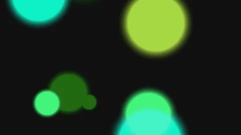Abstract Green Glowing Bokeh Particles on Dark Background Stock Footage 332126490