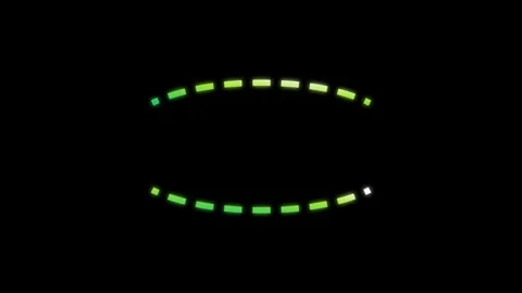 Abstract Green Glowing Dashed Arcs Animation Digital Progress Bar Loading I.. Stock Footage 340473240