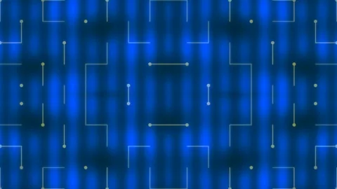 Abstract green glowing digital network pattern background technology animatio Stock Footage 335520694