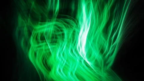 Abstract green glowing flame Stock Illustration