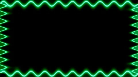 Abstract Green Glowing Frame Stock Footage 284401422