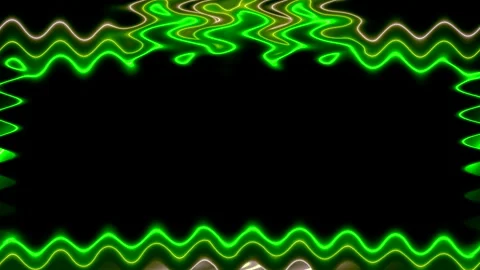 Abstract Green Glowing Frame Stock Footage 284403877